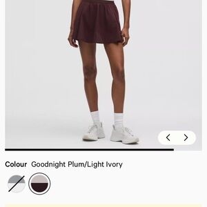 Lululemon Maroon Perforated Narrow Waistband Athletic Skirt